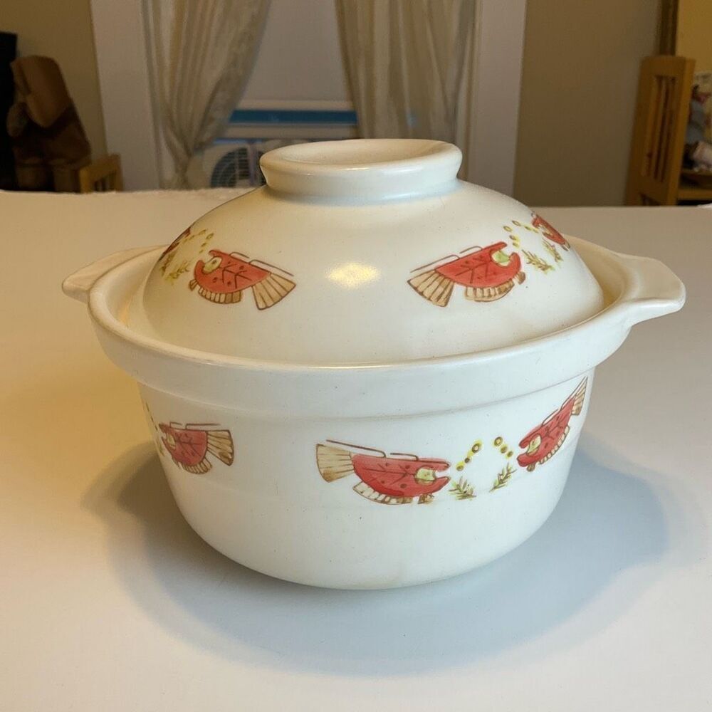 Myland Earthenware Chinese Sandpot Casserole Cooking. Vintage